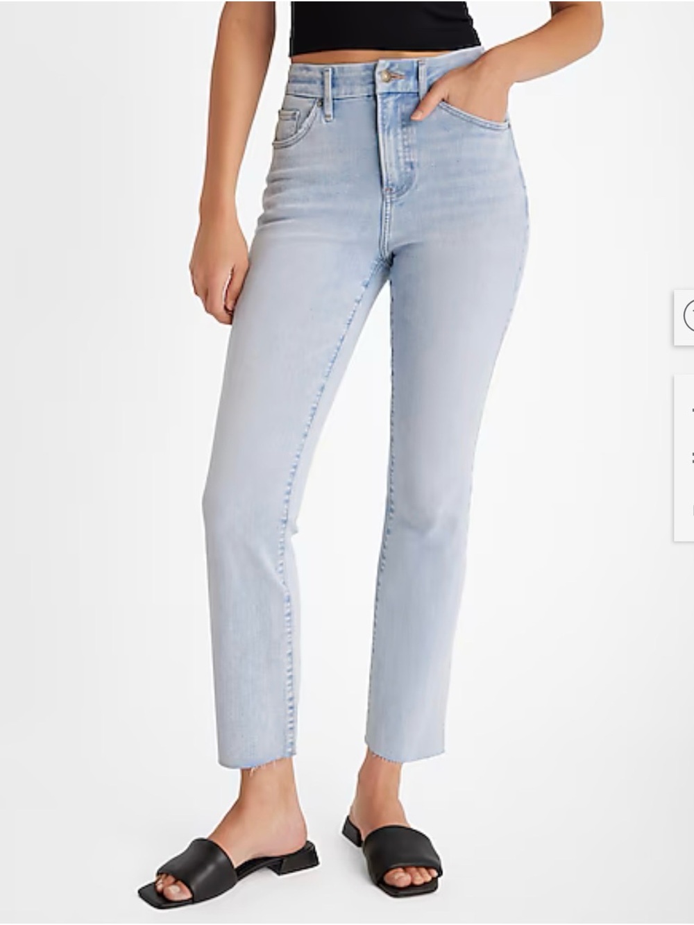 Express Cropped Flare High Rise Jean - Women